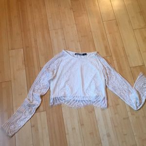 For Love & Lemons lace crop top